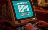 Illustration of online casino provably fair gaming with cryptographic verification symbols.