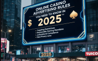 Illustration of online casino advertising compliance guidelines for 2025.